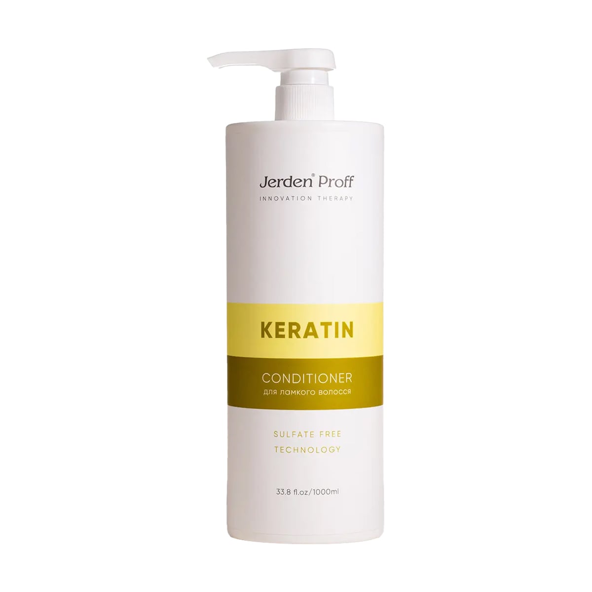 Безсульфатний кондиціонер для волосся Jerden Proff Keratin Sulfate Free Conditioner з кератином і протеїнами шовку, 1 л